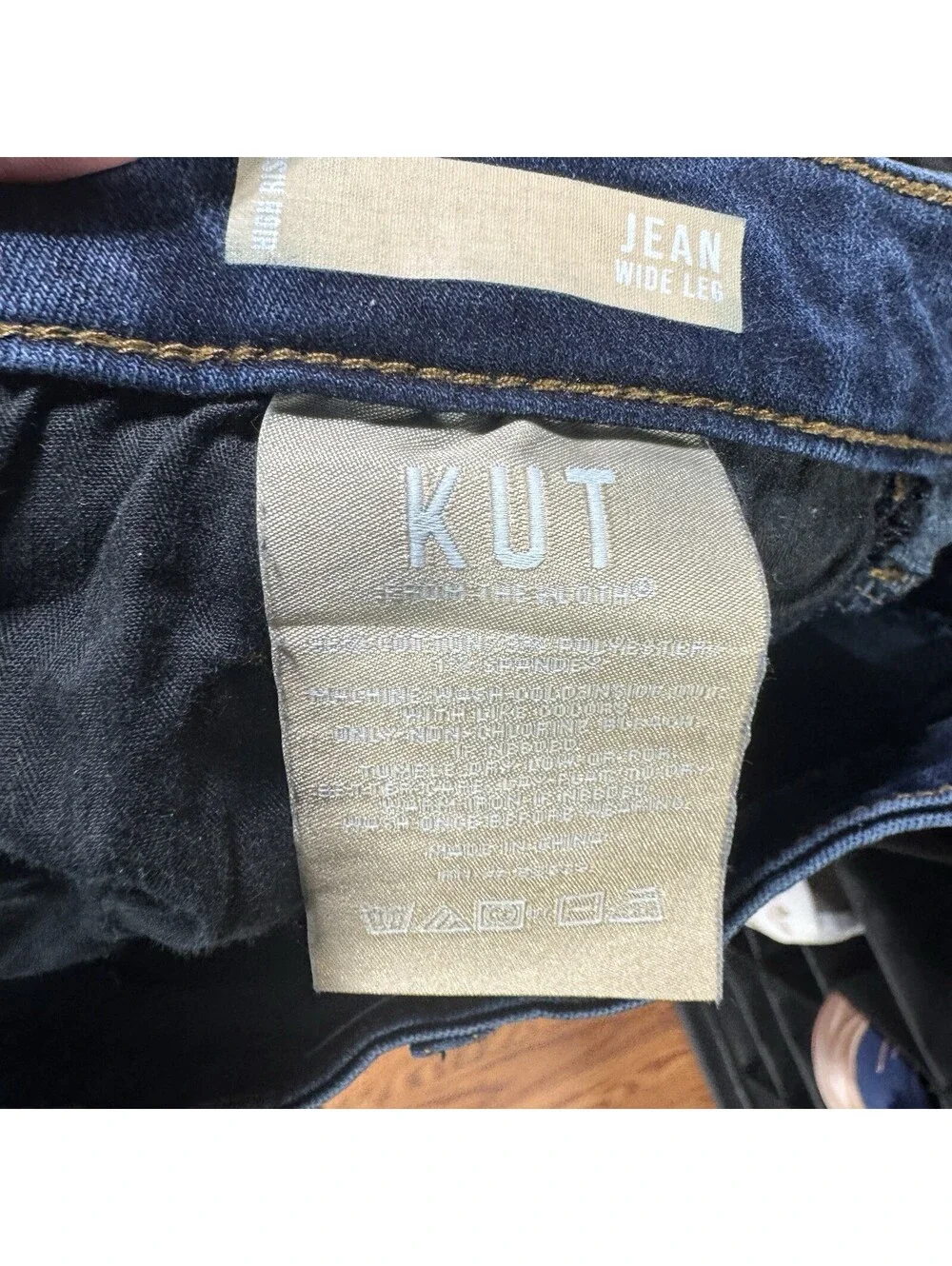 Kut from the Kloth jeans womens 10 jean wide leg high rise baggy loose denim